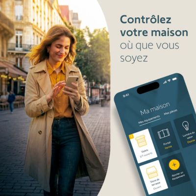 Box domotique TaHoma® switch - Somfy - Centralise et pilote les équipements connectés - Contrôle à distance - Compatible IO, RTS & Zigbee