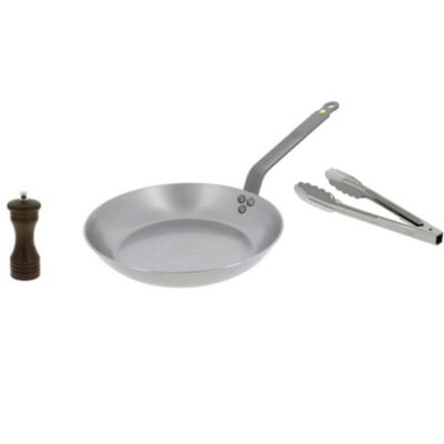 Box poêle 26 cm + moulin poivre + pince De Buyer 5610.03 box steaklover