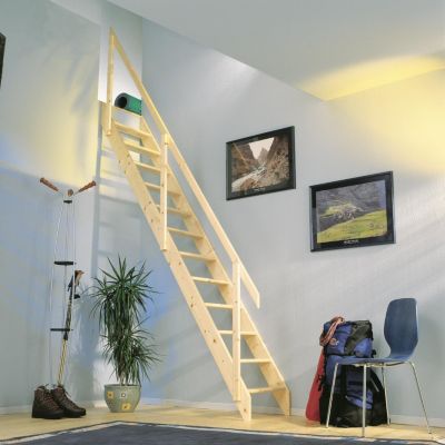 BPS Deluxe Escalier gain de place Robuste Conception compacte 250 kg Load Rambarde Hauteur sous plafond jusqu'à 2,83 m