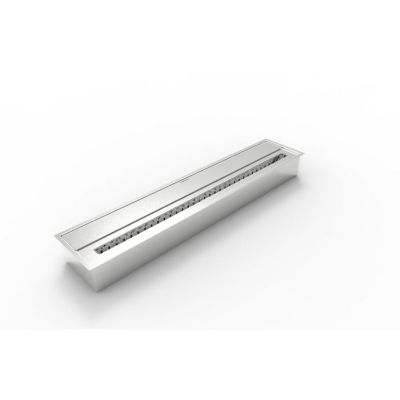 Brûleur bio-cheminée - Acier inoxydable - 7 lt - 91.5x18.7xH9.5 cm - Bio éthanol