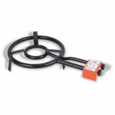 Brûleur Emaillé à Gaz 2 Cercles   35 à 50 cm - Pujadas - Noir - l70- L35- P0.1- h10- Acier