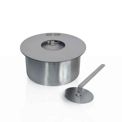Brûleur éthanol pour cheminée 2,5 L, en acier inoxydable D25 cm