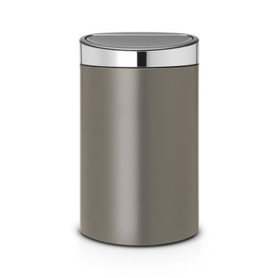 BRABANTIA - TOUCH BIN NEW 40 LITRES PLATINUM NEURE NEUTRE