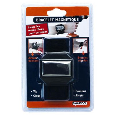 Bracelet Magnétique Poignet Outil Aimant puissant pour bricolage Porte  Visserie, Écrous, Boulons, Clous  37 x 9cm - rouge