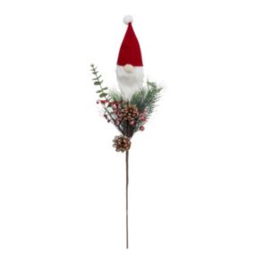 Branche Tige Déco "Père Noël" 75cm Rouge