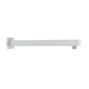 Bras de douche encastrable carré L.37,3 cm, blanc, Edouard Rousseau