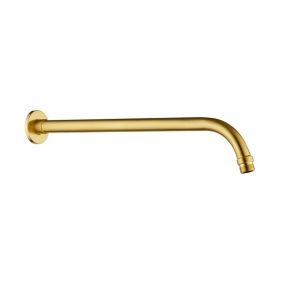 Bras de douche encastrable rond L.37 cm, doré brossé, Edouard Rousseau