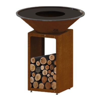 Brasero b.b.o 88 acier corten cognac Oyat