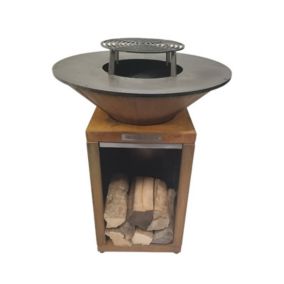 BRASERO COULEUR CORTEN diamètre 75cm