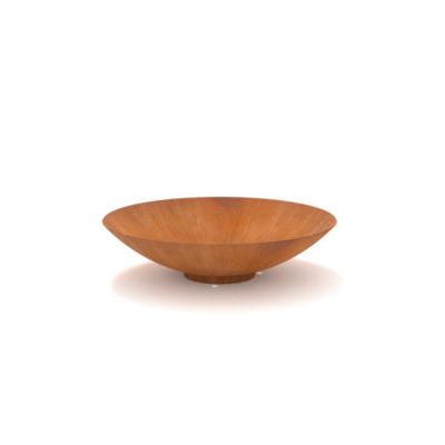 Brasero extérieur 80 cm - Acier Corten - Chauffage Exterieur - Feu de Bois - Effet Rouille - H : 21.5 cm - Resistant au gel