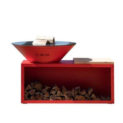 Brasero Traditionnel Acier 103 Rouge Double Cuve