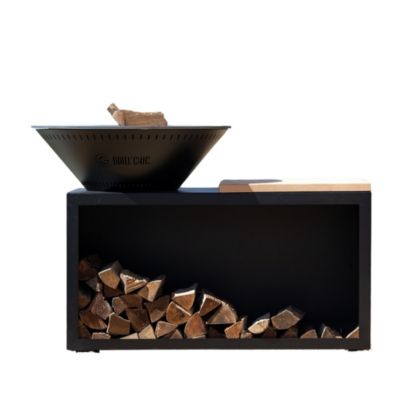 Brasero Traditionnel Acier 83 Noir Double Cuve