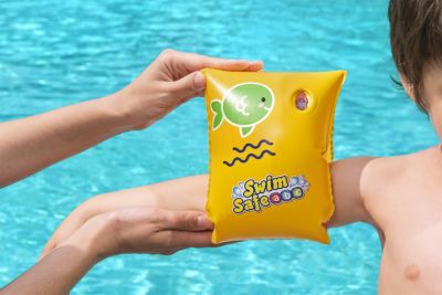 Brassard de natation Bestway pour enfant de 3 à 6 ans l.25 x l.15 cm jaune vendu par 2