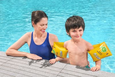 Brassard de natation Bestway pour enfant de 3 à 6 ans l.25 x l.15 cm jaune vendu par 2
