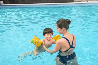 Brassard de natation Bestway pour enfant de 3 à 6 ans l.25 x l.15 cm jaune vendu par 2
