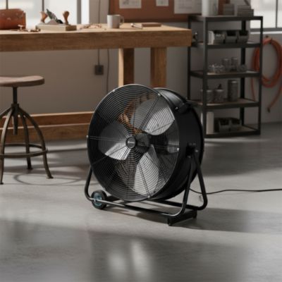 Brasseur d'air sur roulettes ø60 cm noir 2 vitesses