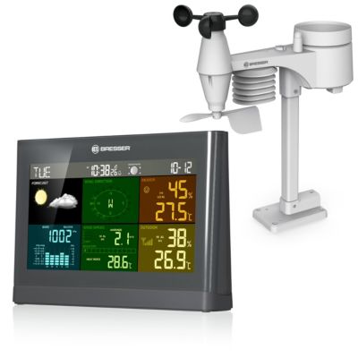 BRESSER Centrale météo 5-en-1 Comfort avec Écran en Couleurs