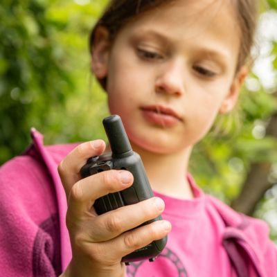 Bresser Junior Talkie-Walkie pour enfants portée 6km VOX USB-C lampe torche clip ceinture