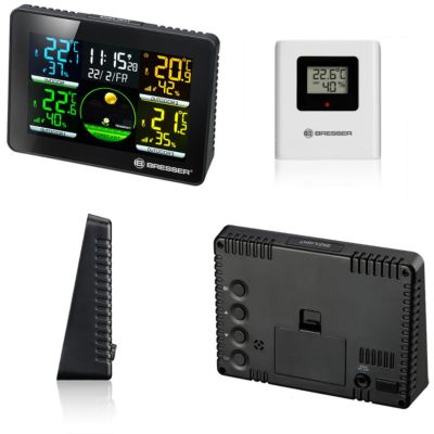 Bresser Quadro NLX Thermomètre Hygromètre pour l'intérieur/l'extérieur 3x