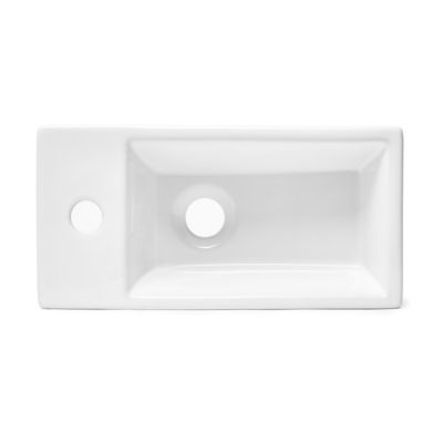 Brevis Lave-mains suspendu avec trou pour robinetterie à gauche, 40,5x20,5x10,5cm (SATBRE4020SL)