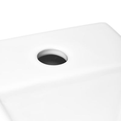 Brevis Lave-mains suspendu avec trou pour robinetterie à gauche, 40,5x20,5x10,5cm (SATBRE4020SL)