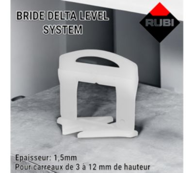 Bride DELTA LEVEL SYSTEM - Ep cx 3-12mm - ep joint 1,5mm - sachet 200 pièces