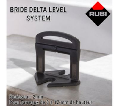 Bride DELTA LEVEL SYSTEM - Ep cx 3-12mm - ep joint 2mm - sachet 200 pièces