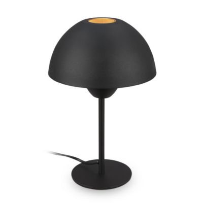 Briloner GRYDE Lampe de table, interrupteur à câble, douille E14, noir, D.20 x 31 cm