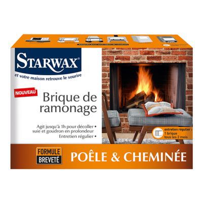 Brique de ramonage pour poêle et cheminée Starwax