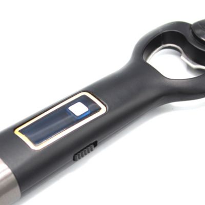 Briquet électrique rechargeable 3 en 1 USB LED décapsuleur indicateur batterie