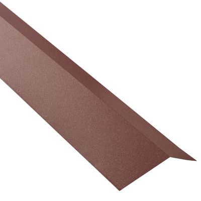 Bris de gouttière toiture acier galvanisé laqué mat aspect tuile L 1,20 m Brun rouge mat, L.1,20 m