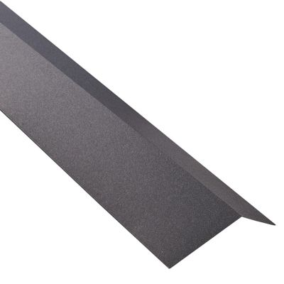 Bris de gouttière toiture acier galvanisé laqué mat aspect tuile L 1,20 m Gris anthracite mat, L.1,20 m