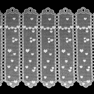 Brise bise en macramé au style romantique (30x45 cm - Blanc)