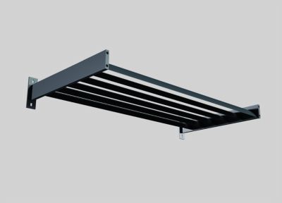 Brise-soleil pour baie-vitrée aluminium gris Alumin'home Bandol 1,48 X 0.75 m