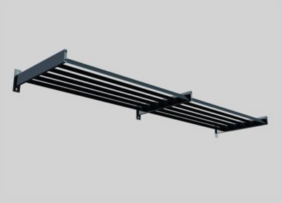Brise-soleil pour baie-vitrée aluminium gris Alumin'home Bandol 2,90 X 0.75 m