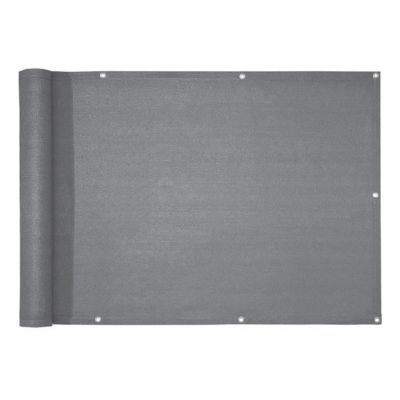 Brise-vue 5 Mètres pour balcon avec Protection UV 90%, Corde de fixation de 12 mètres incluse, Gris Argent