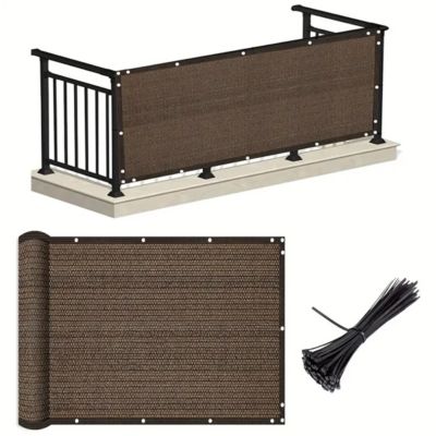 Brise-vue et Filet d'ombrage 1x4m, Toile pour Balcon, Piscine et Terrasse, Résistant aux UV et au Vent
