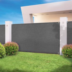 Brise vue haute densité 1,2 x 10 M gris 300 gr/m² qualité PRO