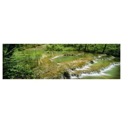 Brise vue imprimé BEAUME LES MESSIEURS, H.1.5 x L.5 m, 100% occultant, Made in France par Scenolia + kit de fixation offert