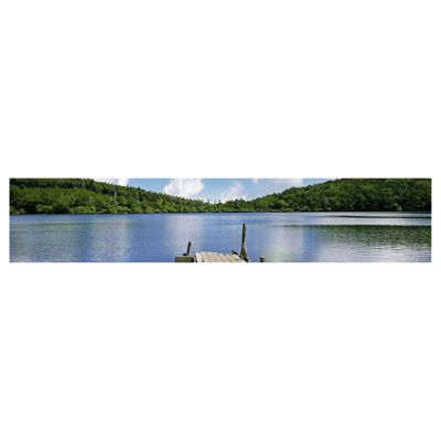 Brise vue imprimé PONTON PRIVÉ, H.1 x L.5 m, 100% occultant, Made in France par Scenolia + kit de fixation offert