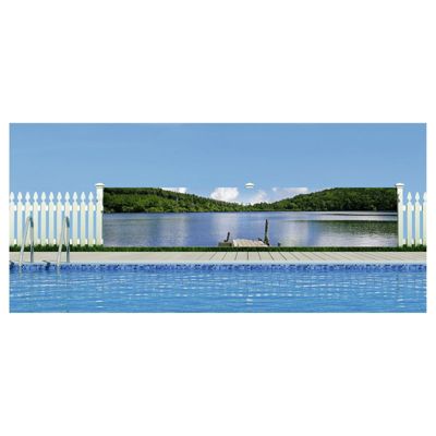 Brise vue imprimé PONTON PRIVÉ, H.1 x L.5 m, 100% occultant, Made in France par Scenolia + kit de fixation offert