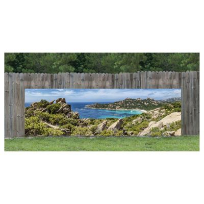 Brise vue imprimé ROCCAPINA, H.1.5 x L.5 m, 100% occultant, Made in France par Scenolia + kit de fixation offert