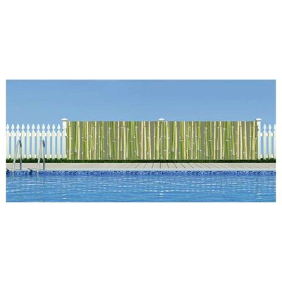Brise vue imprimé TAKENOKO, H.1 x L.5 m, 100% occultant, Made in France par Scenolia + kit de fixation offert