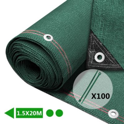 VOUNOT® Brise Vue Occultant En HDPE Avec Attaches Et Clips De Fixation Protection Rayons UV Résistant Aux Déchirures Et Au Vent Protection Pour Jardin Balcon 90g/m² 1.8x10m Vert