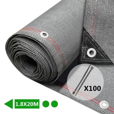 Brise vue occultant en HDPE 150g/m² 1.5x10m avec attaches de fixation gris VOUNOT | Brico Cash