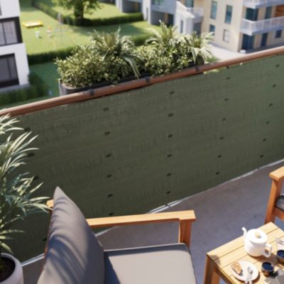 Brise vue tissé vert L.3 h.1m en Polyéthylène (PE)