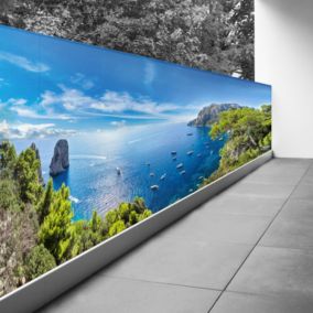 Brise vue Trompe l'oeil - 100x250 cm - Vue mer 3617689697475