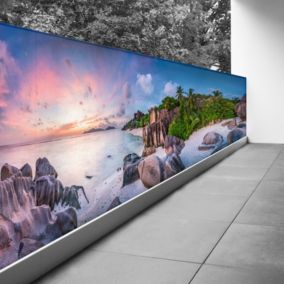 Brise vue Trompe l'oeil - 100x350 cm - Couché de soleil 3617689696317