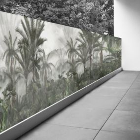 Brise vue Trompe l'oeil - 100x375 cm - Forêt tropicale 3617689696232