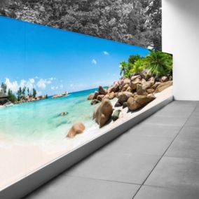 Brise vue Trompe l'oeil - 100x400 cm - Vue mer 3617689694542